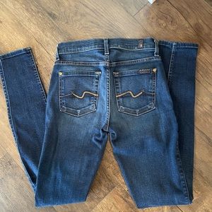 Seven for all mankind blue wash skinny jean size 23